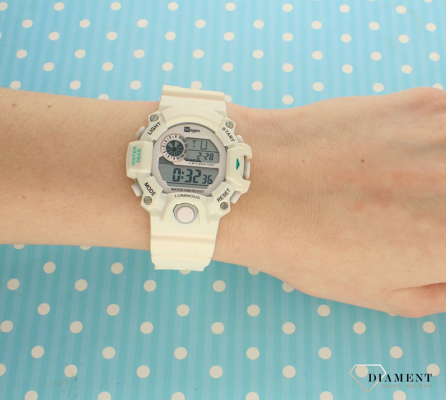 Zegarek dziecięcy Hagen Sport HA-9400 Biały HA-9400 mini biały (2).jpg